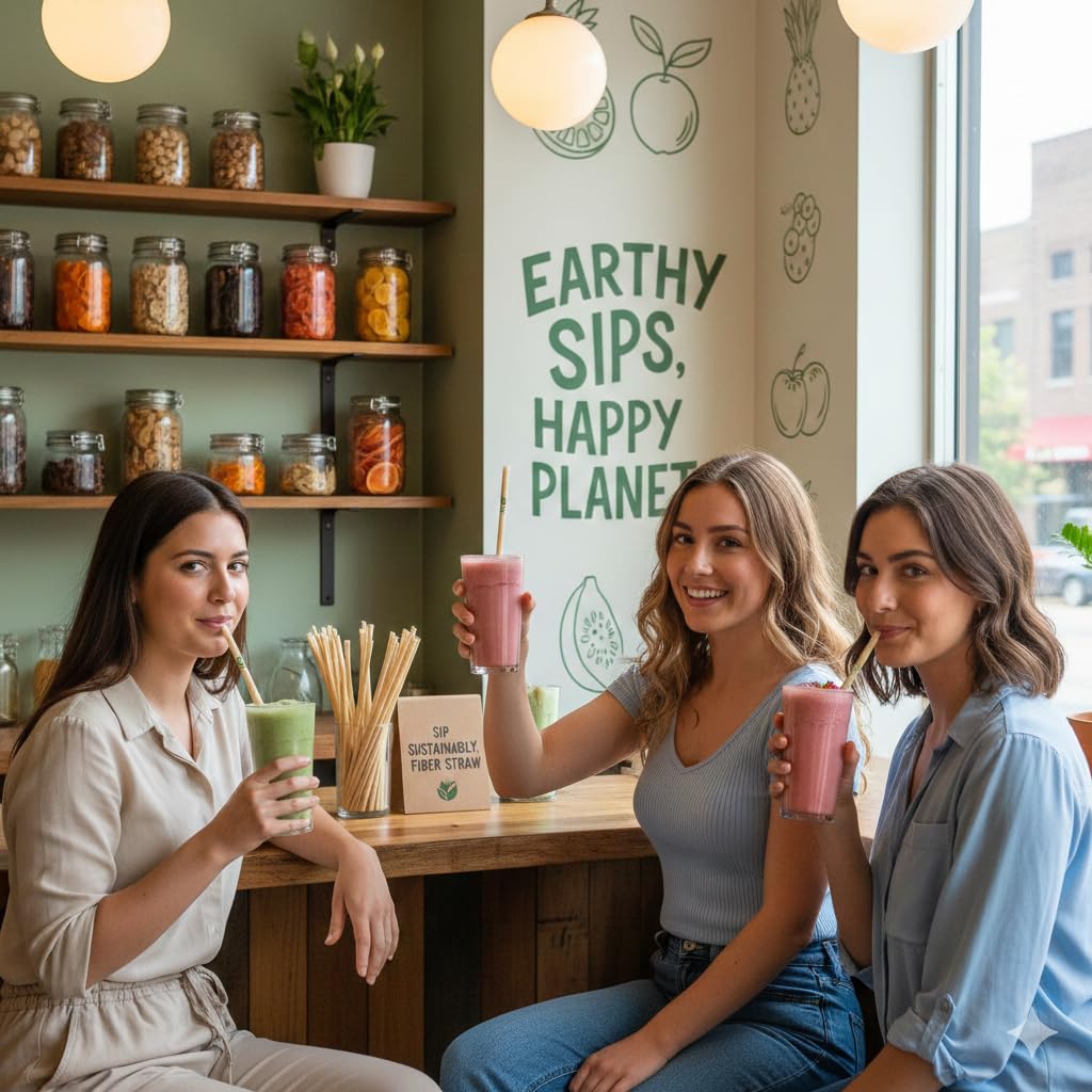 Paquete de 200 pajitas de fibra de agave, ecológicas, aprobadas por la FDA, preferidas por USDA, alternativa a las pajitas de plástico y papel, a base de plantas