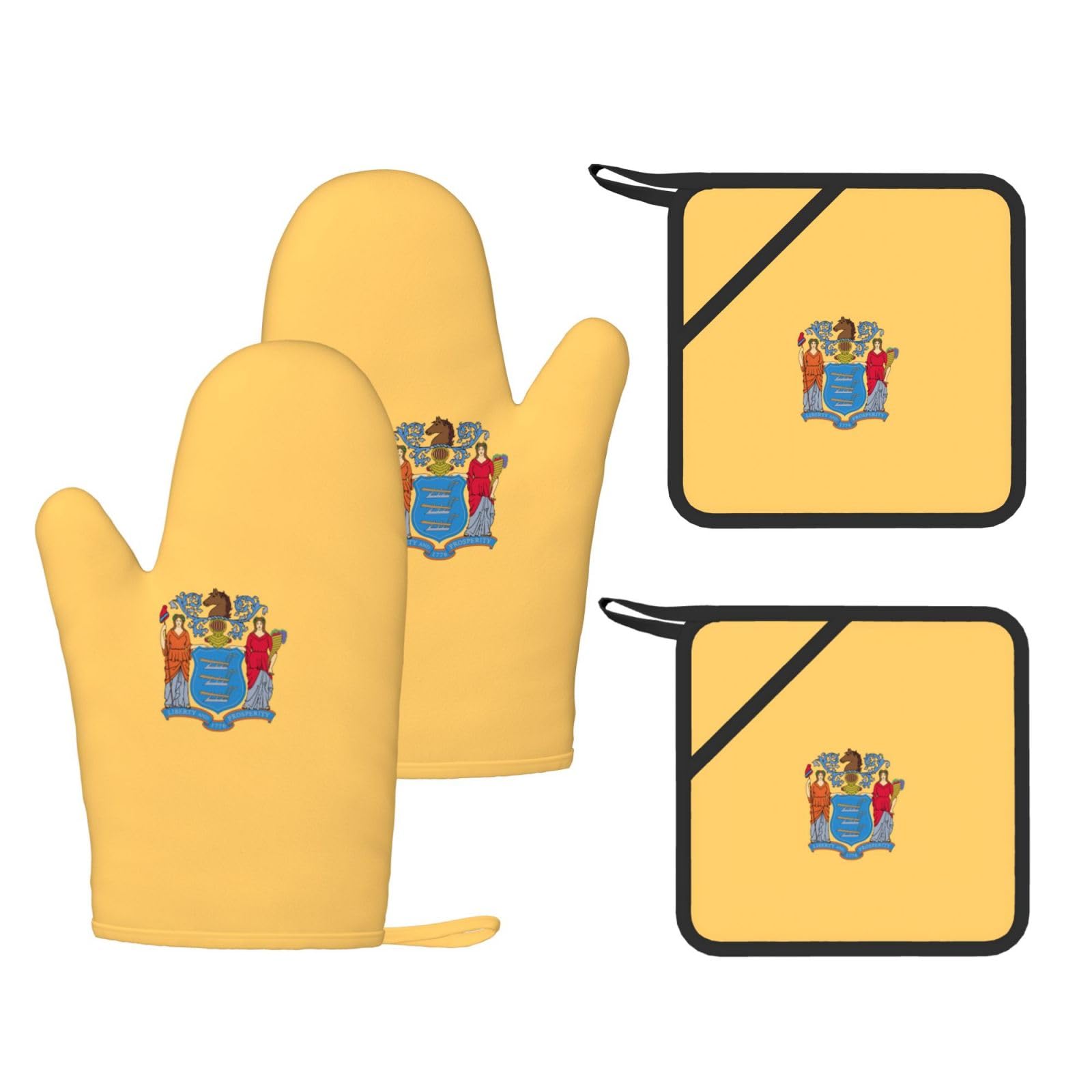Gants résistants à la chaleur New Jersey lot de 4 gants de cuisine anti-brûlure