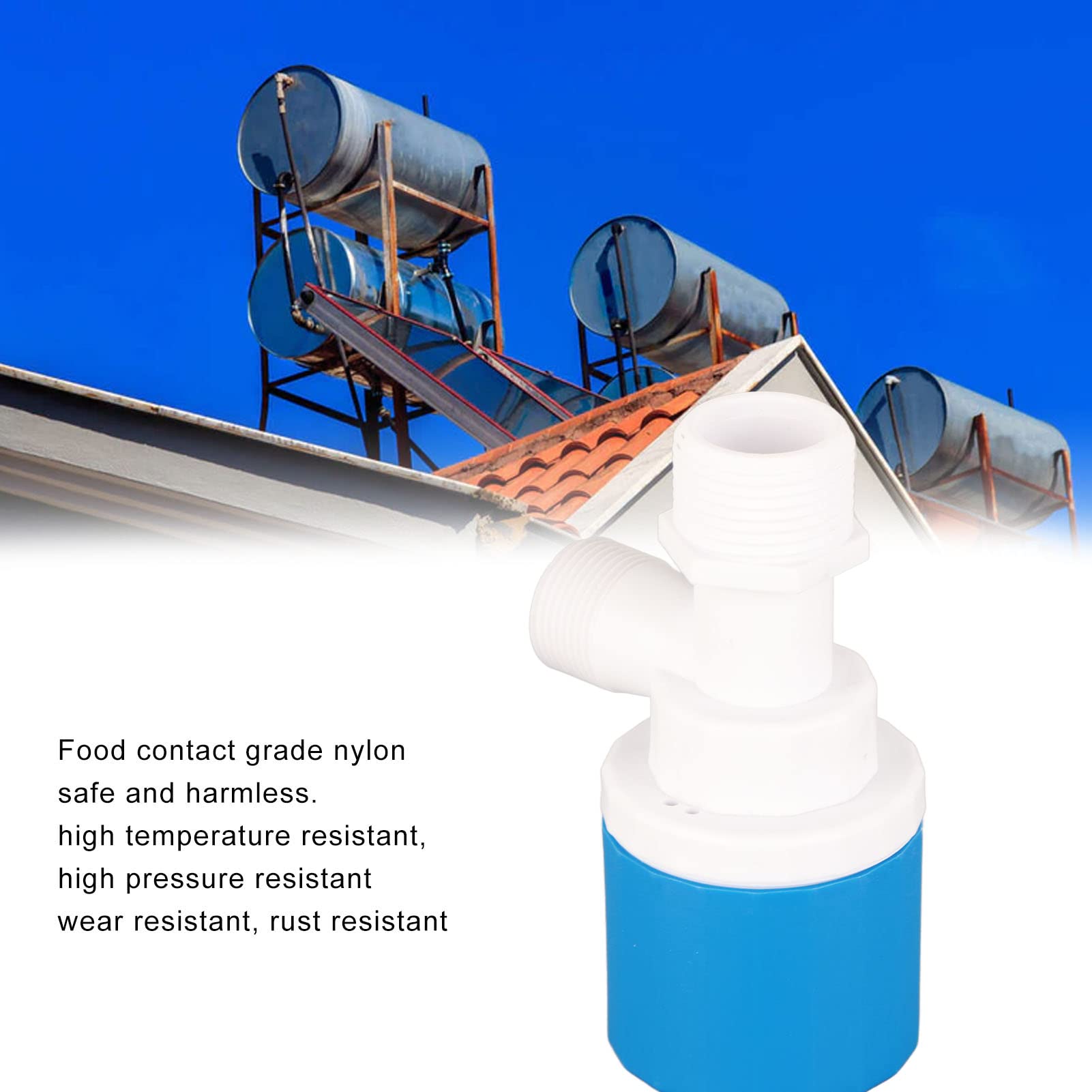 Xolsurg Automatic Float Valve Inside Type Nylon Safe Water Level Control Valve for Solar Water Heaters (1)