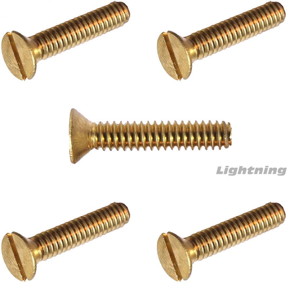 8-32 x 3 Solid Brass Machine Screws Flat Head Slotted Quantity 50