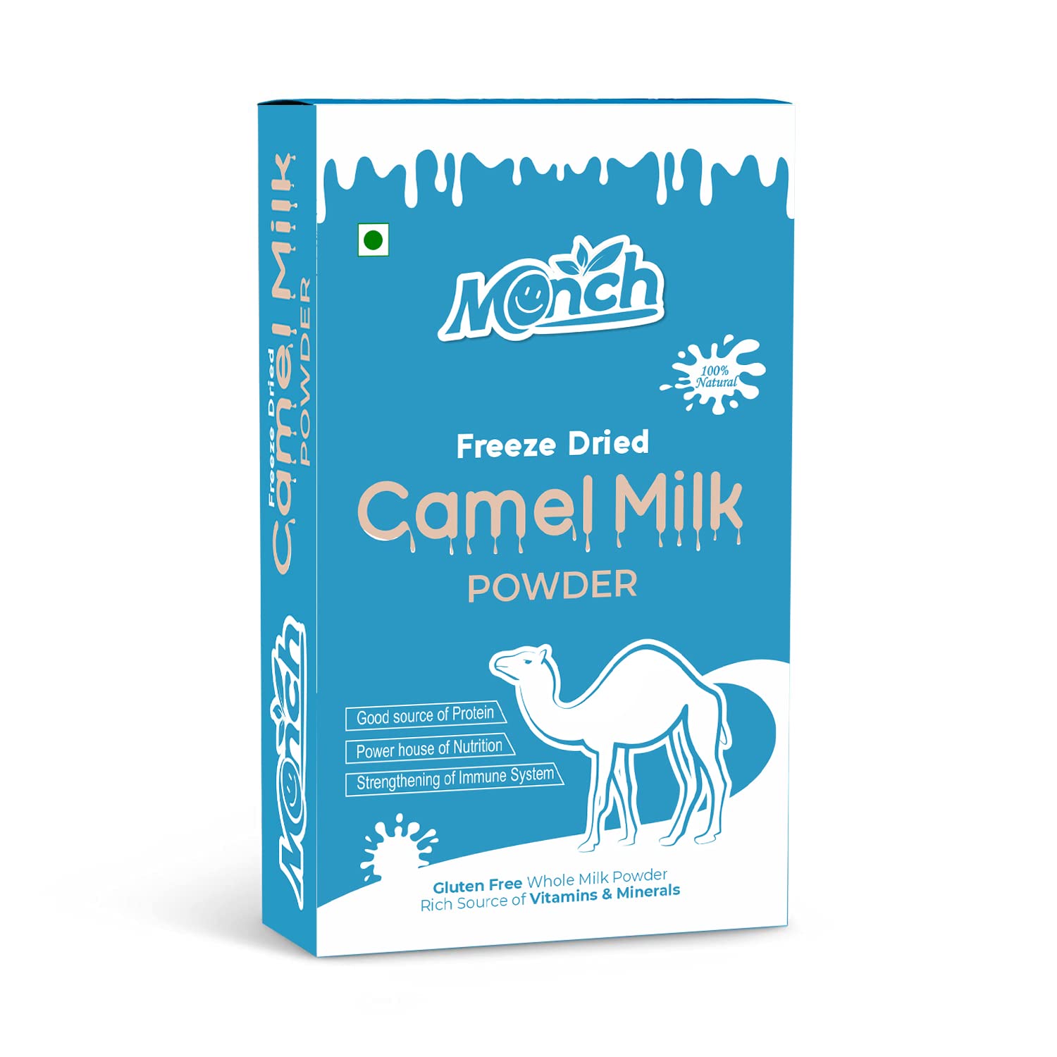 Monch Camel Milk Powder - Camel Milk Powder Helps In Height - Freeze Dried, Chocolate Flavoured (50g, Pack of 3)|Premium, Rich & Creamy, Instant Nutrient-Rich Dairy Alternative with Gourmet Chocolate Infusion, Single-Serve Convenience