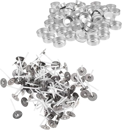 Miniatura 1 de EXCEART Juego de 300 juegos de velas de aluminio para velas, portavasos, kits de adornos caseros, modelo de vela, estuche de aluminio vacío, kits