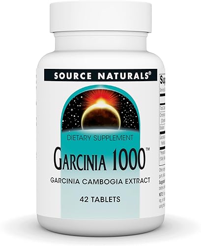 Source Naturals Extracto de Garcinia Garcinia Cambogia, 1.000 MG- 42 Tabletas