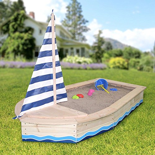 Preisvergleich Produktbild Sandkasten Bootsform, natur
