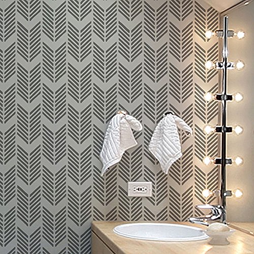 Drifting Arrows Stencil For Nursery – Wall Stencils For Nursery Décor – Try Stenciling Instead Of Wallpaper And Save Big! – Nursery Ideas – Stencil Designs By Cutting Edge Stencils #TOP1