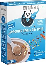 HEALTHY PANDA Organic Sprouted Ragi Dry Fruit Porridge (400g) – Nutritious Sprouted Ragi Powder for Babies, Toddler Food, Baby Cereal for 6 Months+, Healthy Baby Food with Dry Fruits, Ideal for Growth, Development, and Easy Digestion.