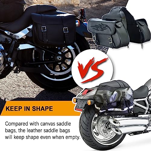 Dream Apparel Naked Cowhide Leather Saddlebags