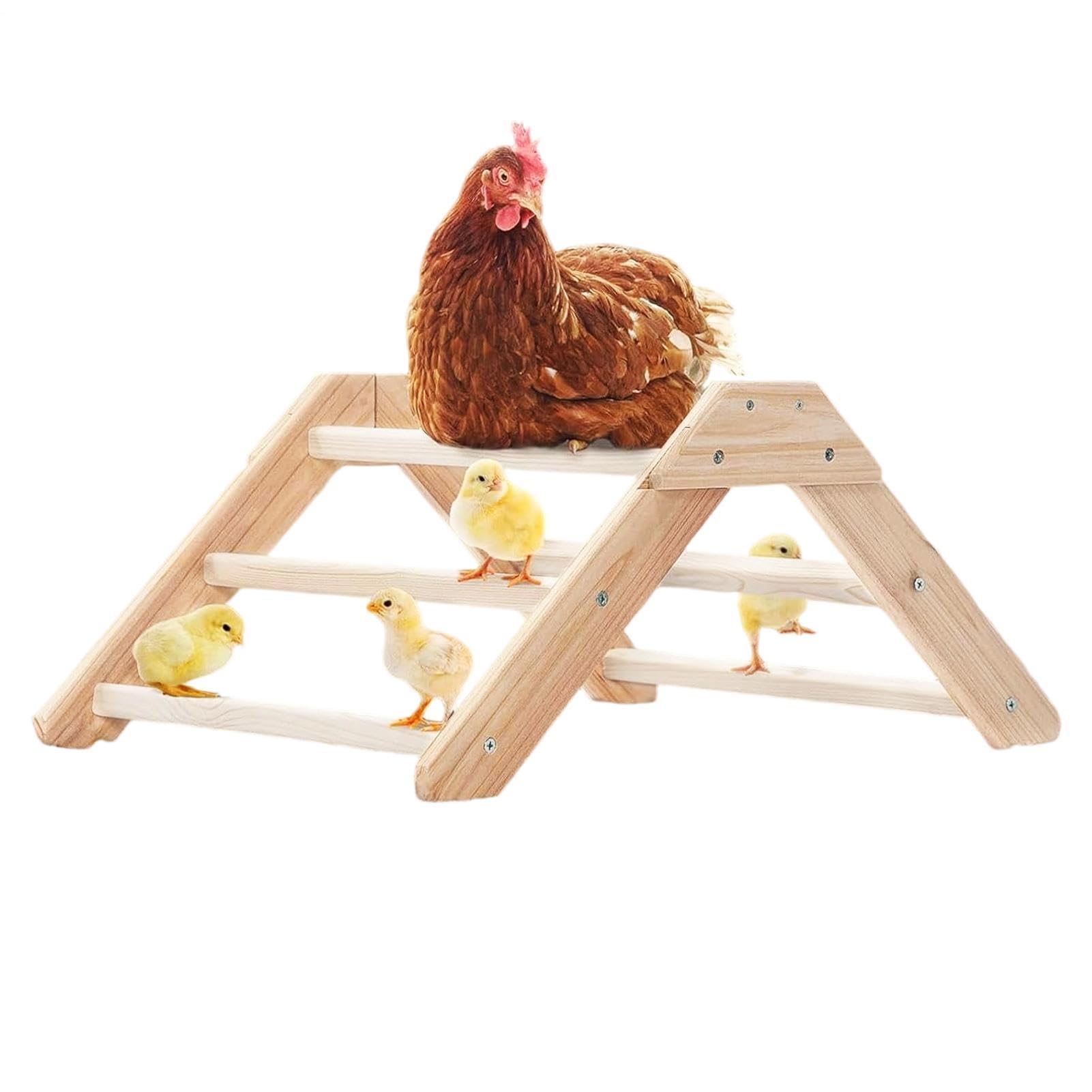 Perchoir à poulet en bois naturel antidérapant pour cage et parcours extérieur