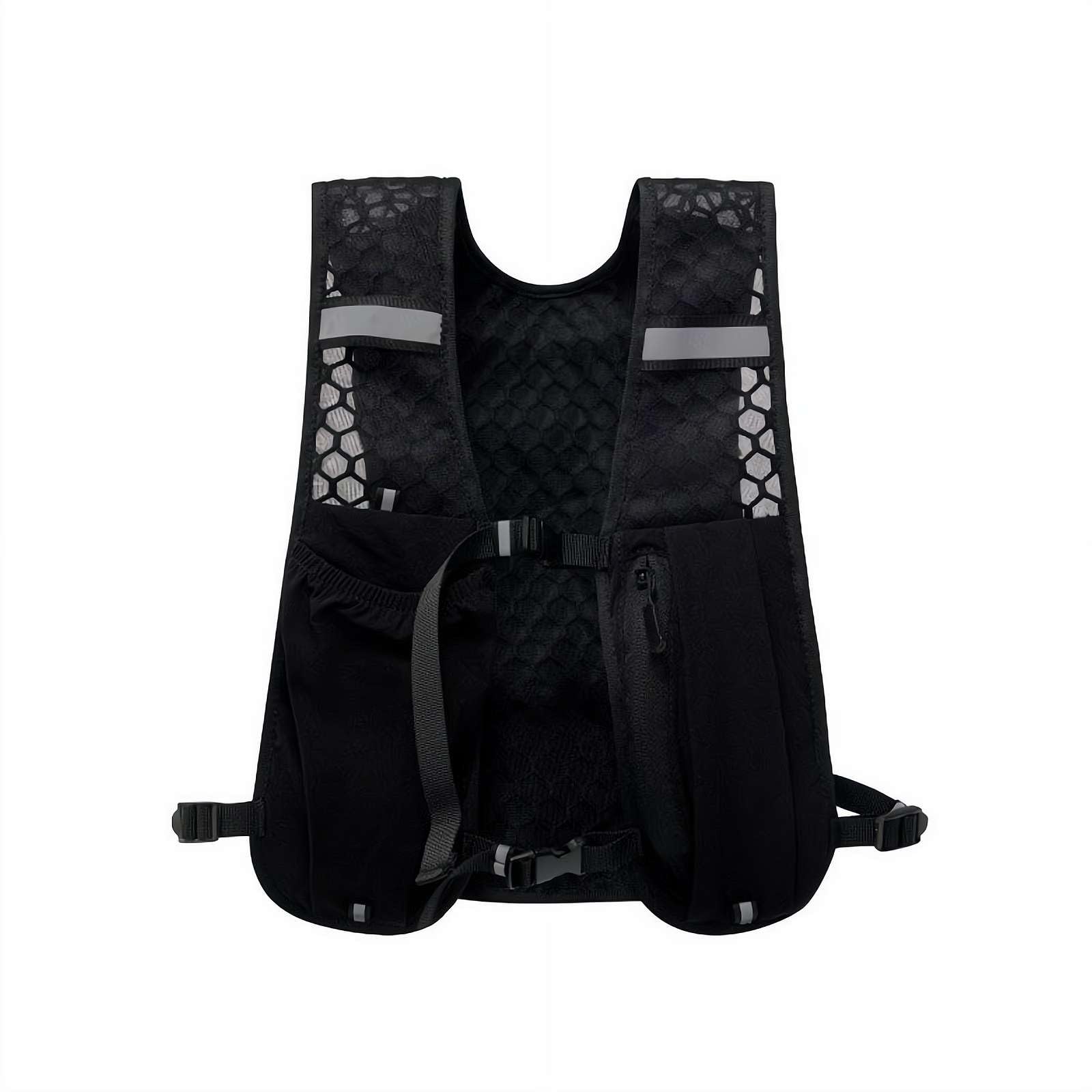 Laufweste für Männer und Frauen, verstellbare Brustgurte, Lauf-Trinkweste mit 550 ml weicher Wasserflasche, atmungsaktiver Trinkrucksack mit reflektierenden Streifen, Laufrucksack für Trailrunning