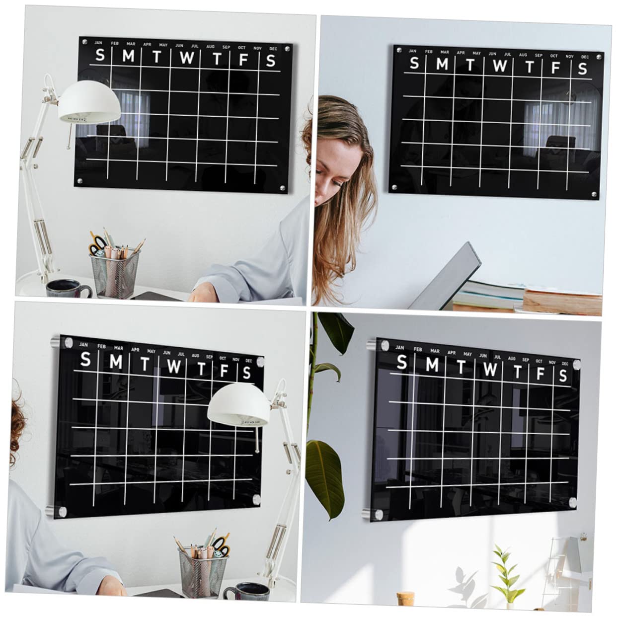 Artibetter Abwischbarer Wochenwandkalender aus Acryl mit Hängender Memotafel Leicht und Chic für Büro und Shop zur Dekorativen Wochenplaner Schreibtafel