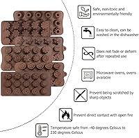 Vista 4 de 6 moldes de silicona para chocolate, molde de flores de CNYMANY molde de caramelo, molde de gelatina, moldes antiadherentes para cocina, bandejas