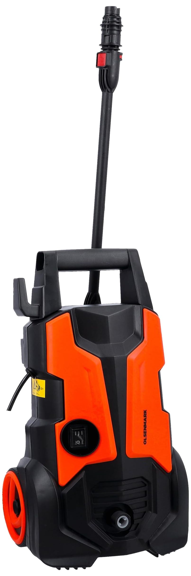 Olsenmark High Pressure Washer OMCW1829 – 1900W, Adjustable Pressure & Flow, 150 Bar Max, 7.5 L/Min, Low Noise Design, 2-Year Warranty – Black/Orange