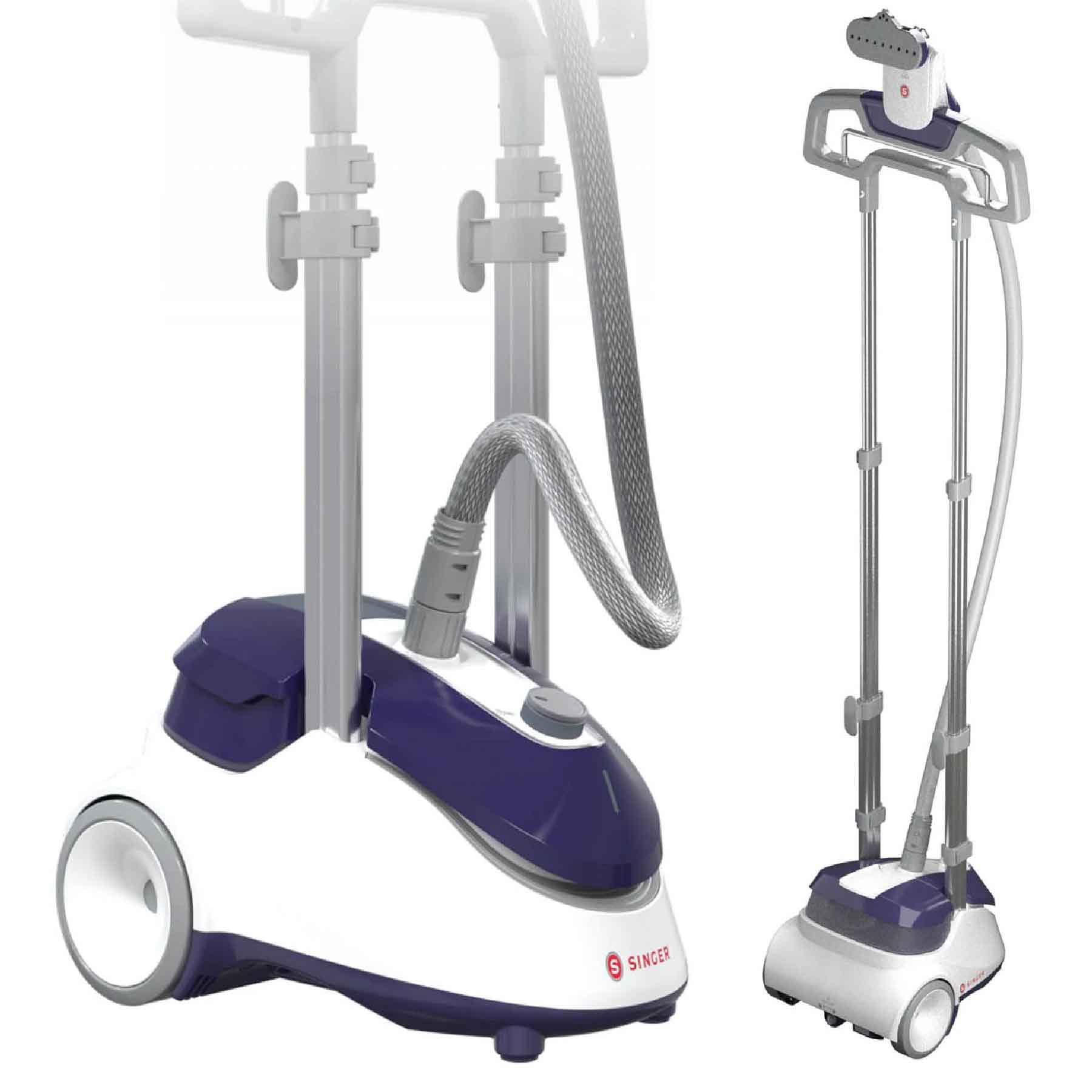 Singer SteamWorks Pro 2.0 Pionowe Żelazko Parowe - zbiornik na wodę 2,5 l, 75 min ciągłego wytwarzania pary, 3 poziomy regulacji, parowe żelazko pionowe do ubrań, gotowe w 45 sekund, 1800 W