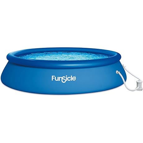 Funsicle 15 FT x 36 Inches Above Ground Inflatable Ring Top Swimming...