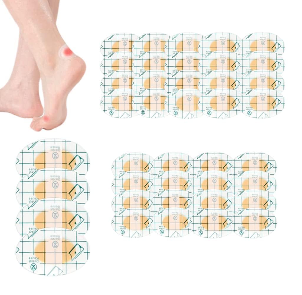 20 Pcs Blister Tape and Heel Protector Patches for Feet | Soft adhesive patches cushion heels and high-friction areas to help reduce rubbing from shoes during walking, work or travel (20)-image-39