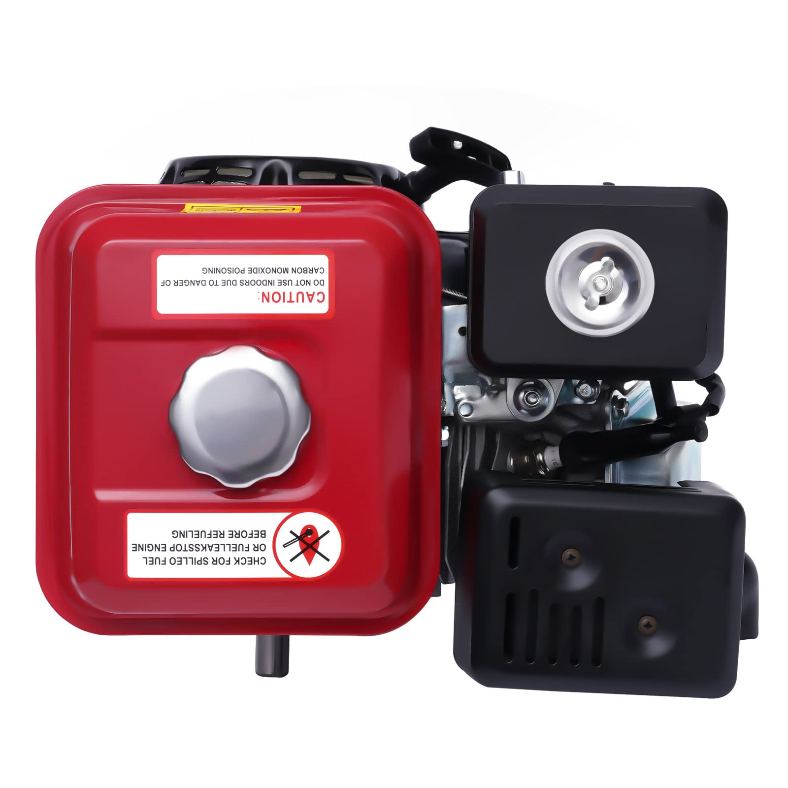 Motore a benzina da 4 KW, 7,5 CV, motore a avviamento leggero, motore a 4 tempi, motore a benzina 208 CC, per barche, go-kart o pompe dell'acqua, per la casa e per camper (A-nero)