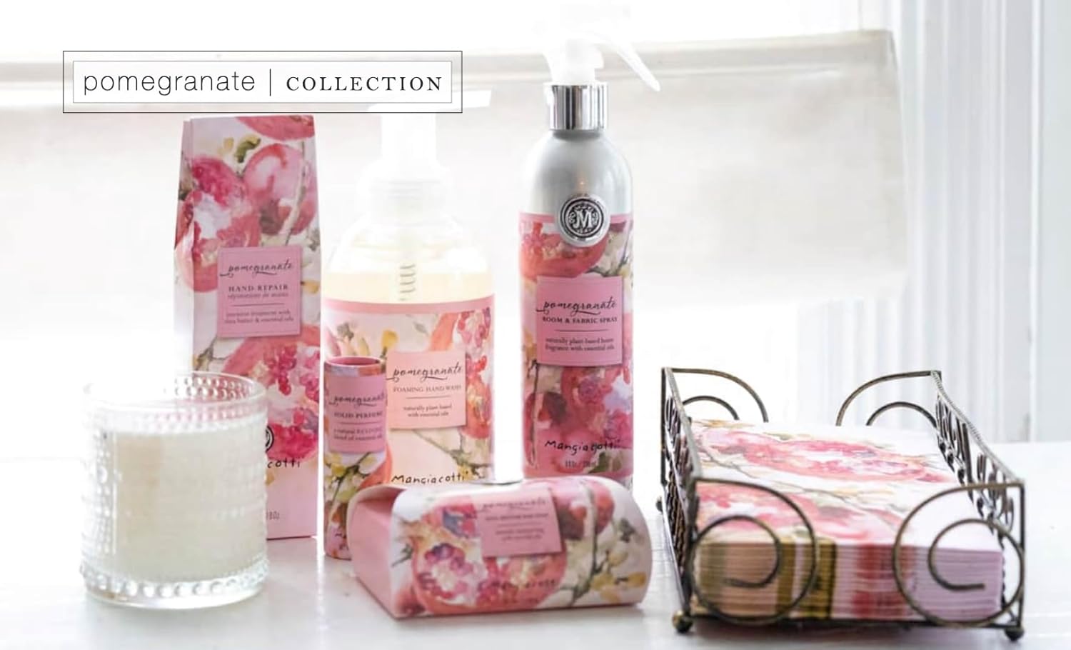 Mangiacotti Kitchen Soap and Surface Cleaner Set, Pomegranate