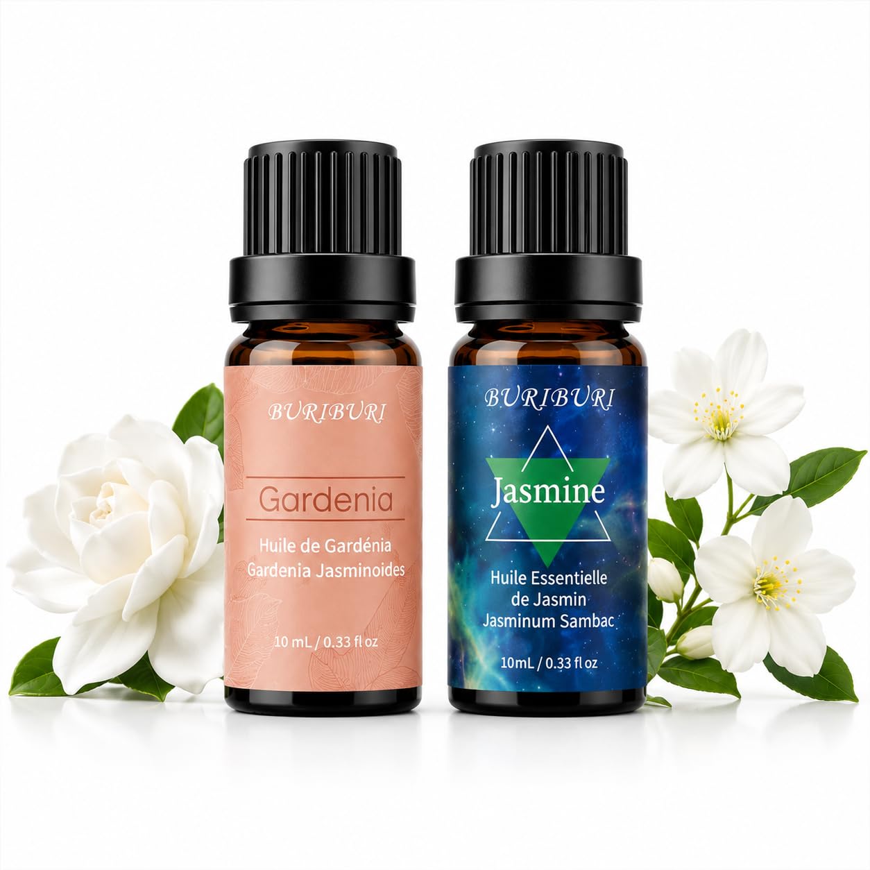 BURIBURI Gardenia Jasmine Essential Oil Set for Custom Perfume &amp; Diffusers