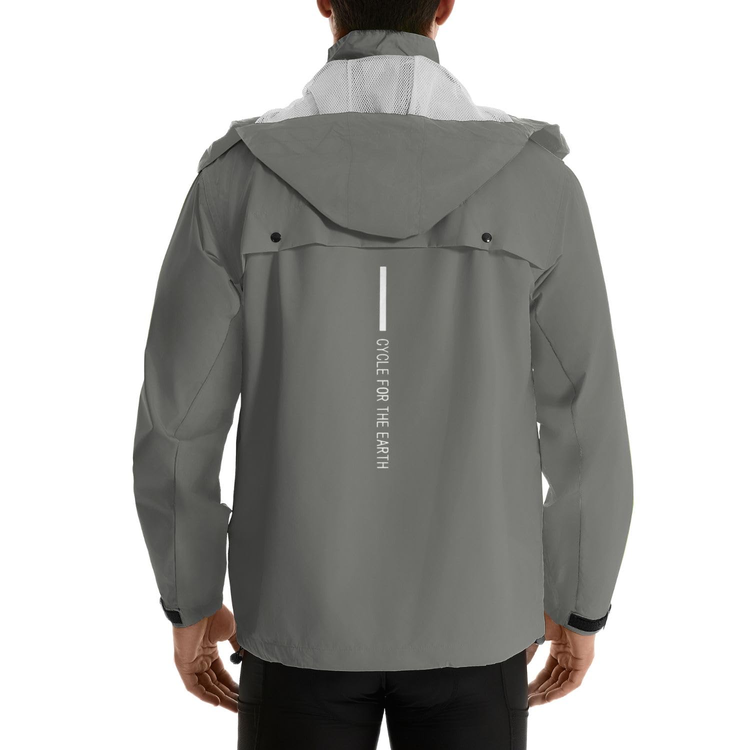 Lo.gas Herren Regenjacke wasserdicht mit Kapuze,Regenmantel für Radfahren Laufen Windbreaker Allwetter