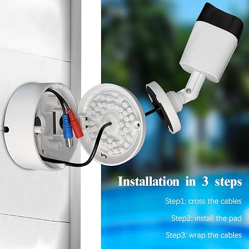 Miniatura 2 de Caja de conexiones para cámara de seguridad, soporte para cámara de seguridad al aire libre, soporte de cámara de seguridad impermeable de plástico