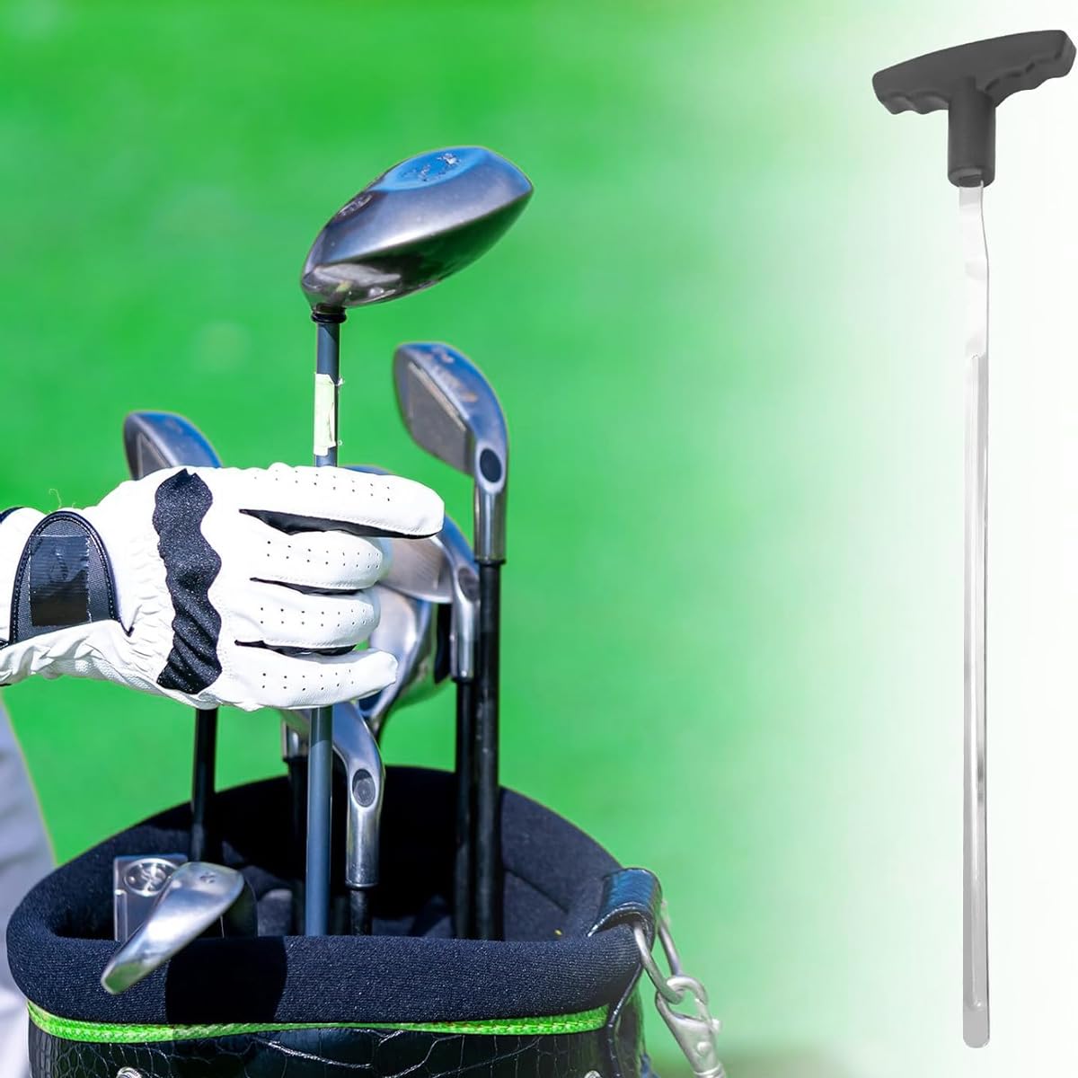 Herramienta para extraer grips de golf con ranura en V y protección