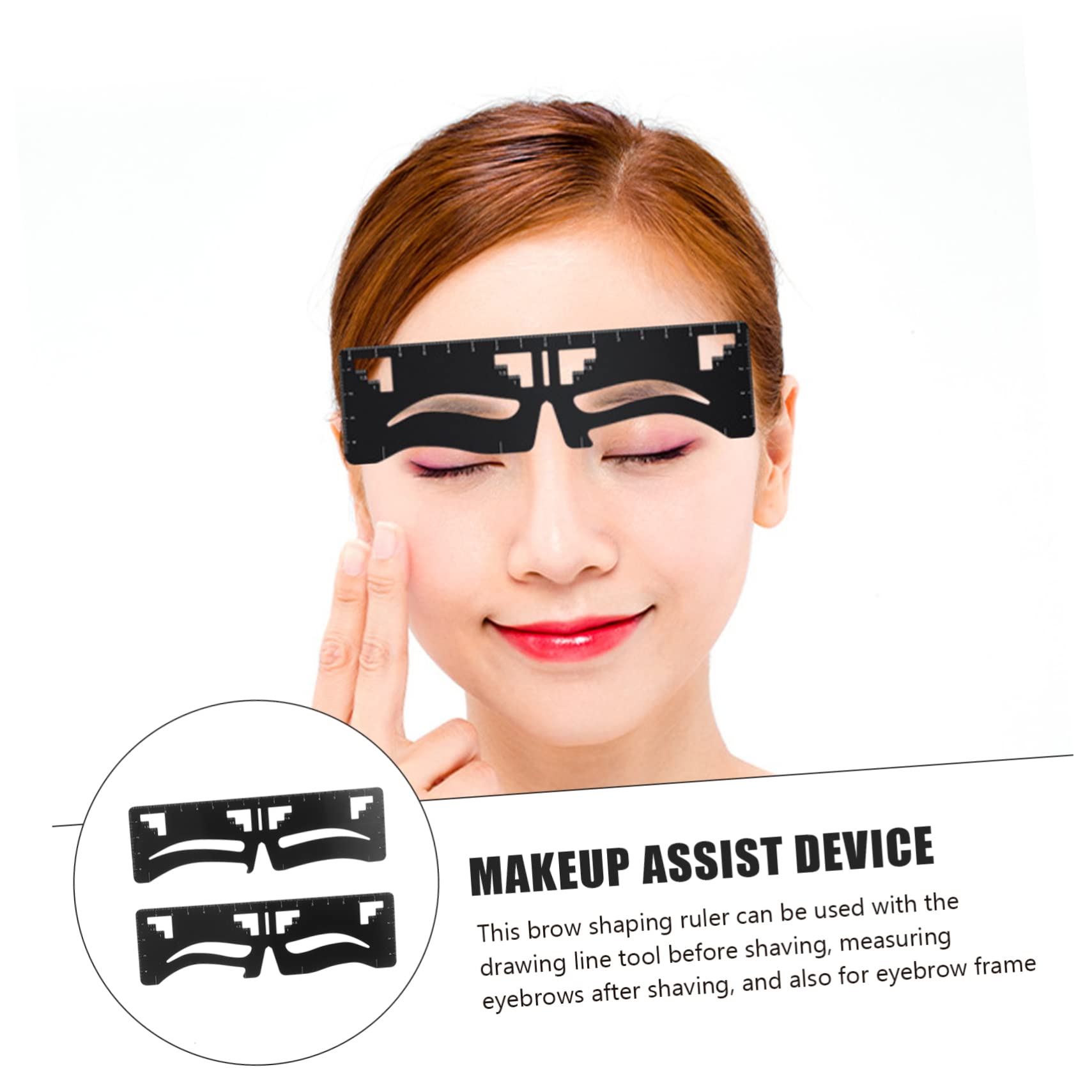 Housoutil 6pezzi Ruler Per Sopracciglia Posizionamento e Stencil Riutilizzabili Per Makeup Principianti e Professionisti