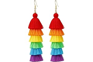 Bohemian Tassel Rainbow Earrings for Women