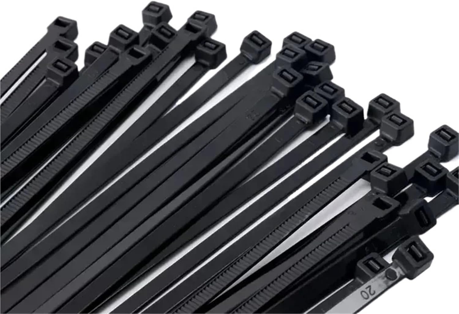 Zip Tie 1500pcs Cable Tie Self-locking Plastic Nylon Black Fastening Ring Wrap Strap for Indoor And Outdoor