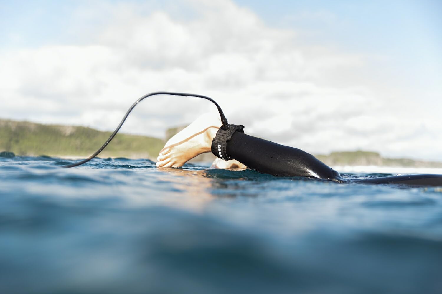 nanazero ECO Leash 1.8 m/2.1m/2.4m/2.7m 0.3" (7mm), Surfleine Cord, Schwarz