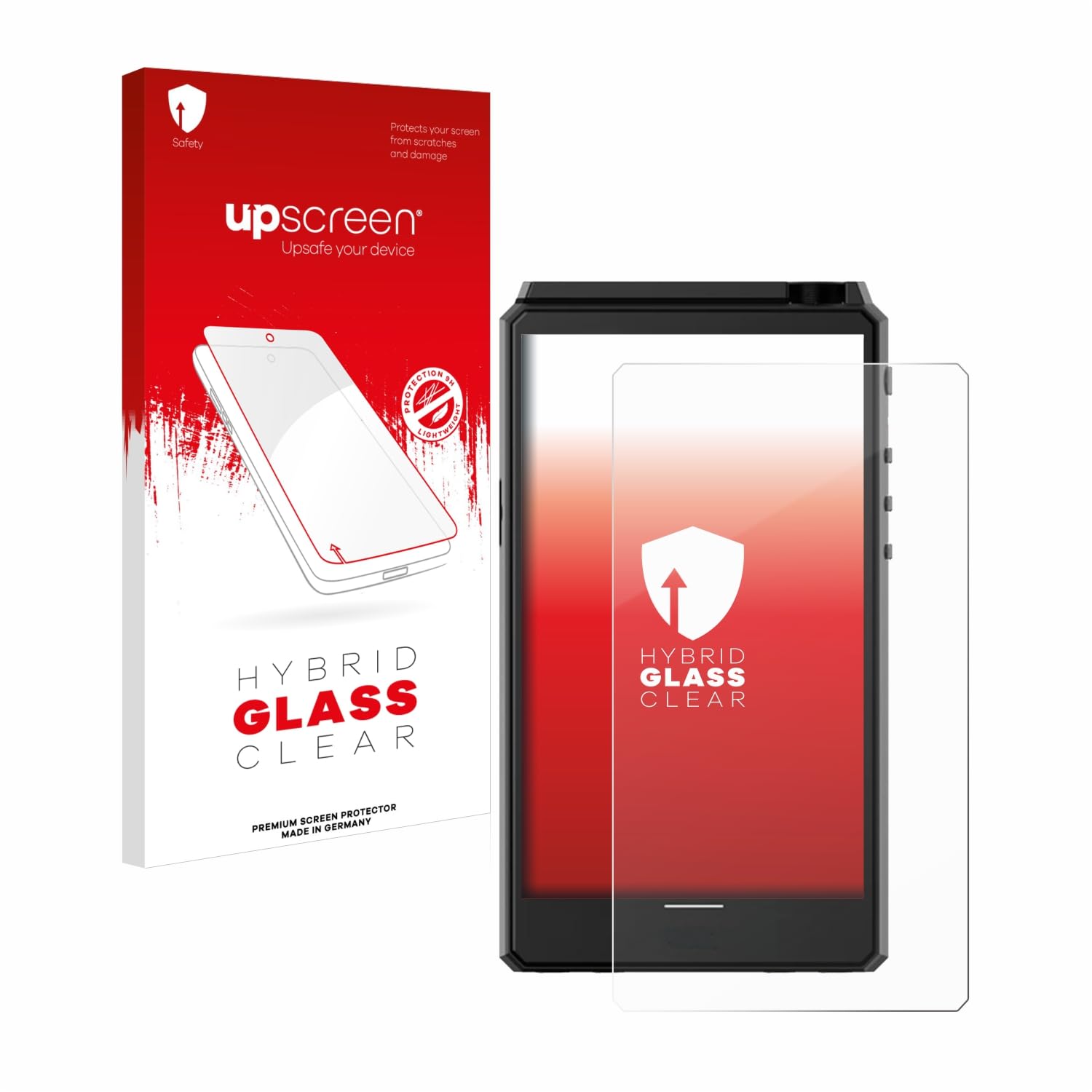 upscreen Screen Protector Film compatible with Hiby R6 III - 9H Glass Protection, Extreme Scratch Resistant, 1-Pack, Clear