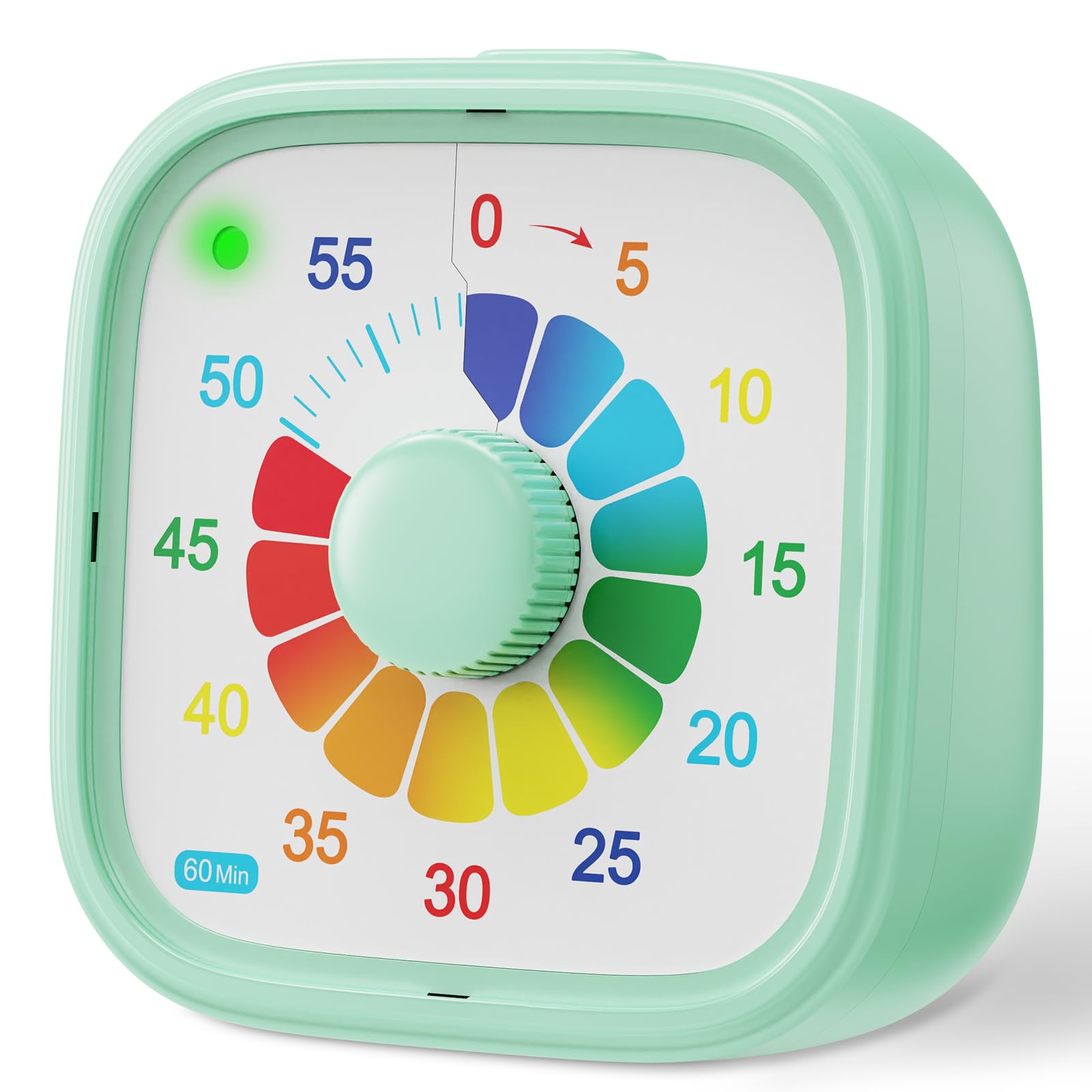 Visual Timer for Kids, Pomodoro Timers for Kids Adults, 60-Minute Countdown Desk Timer for Productivity, Silent ADHD Timer for Kids Toddlers, Cultivate The Sense of Time Get to Know Time