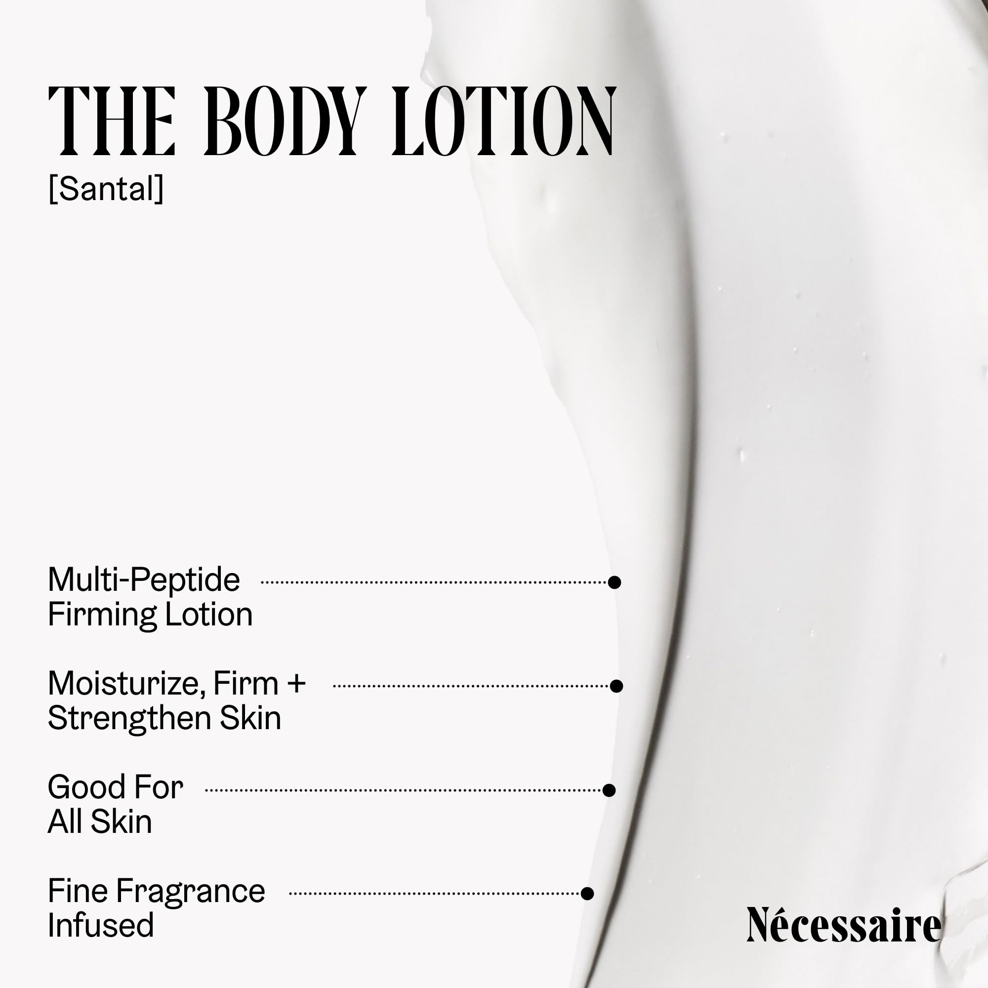 Nécessaire The Body Lotion - Fragrance-Free - Multi-Peptide Moisturizer - Firming Body Lotion for Women + Men. 2.5% Niacinamide. Non-Comedogenic + Hypoallergenic for Sensitive Skin – 450ml/15.2 fl oz: Santal 6.8 Fl Oz (Pack of 1)