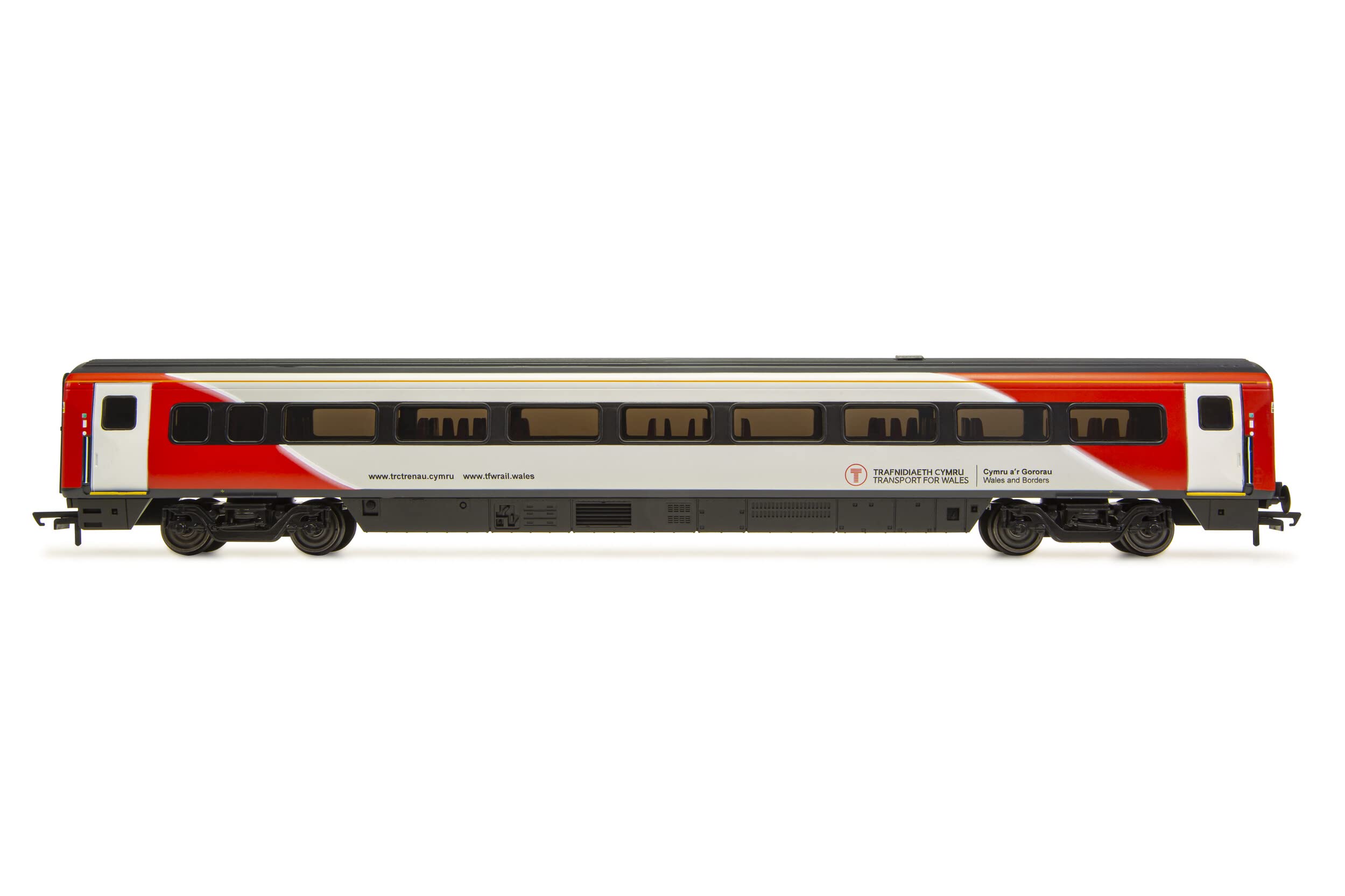 Hornby Coach Car - R40194A Transport for Wales, Mk4 Standard (End), 12225 - Era 11 Train Toy, 00 Gauge Carriage for Train Set, Rolling Stock Models for Adults - 1:76 Scale Model Gift