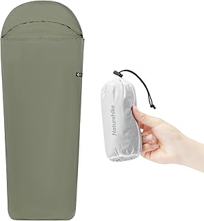 Naturehike Hüttenschlafsack Ultralight Schlafsack Liner nur 128g Reisedecke mit Small Pack Size Innenschlafsack für Backpacking, Hostels, Hütten Camping