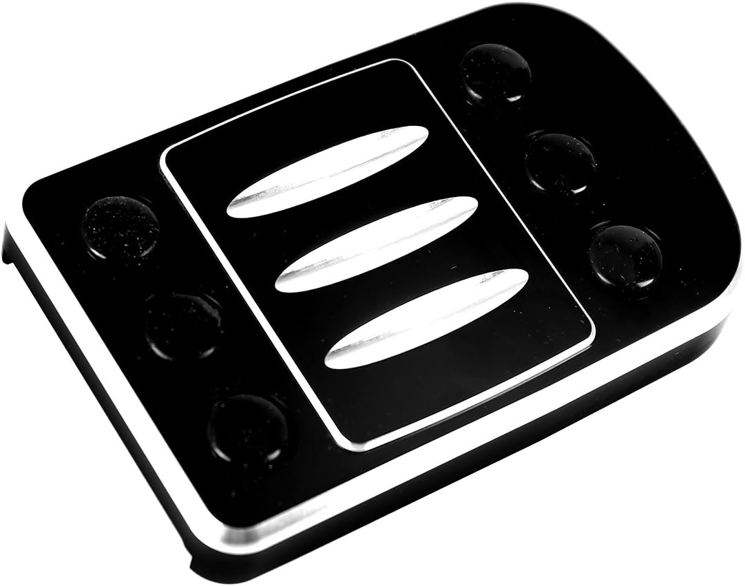 Black Shallow Cut Large Brake Pedal Pad Cover For 8818