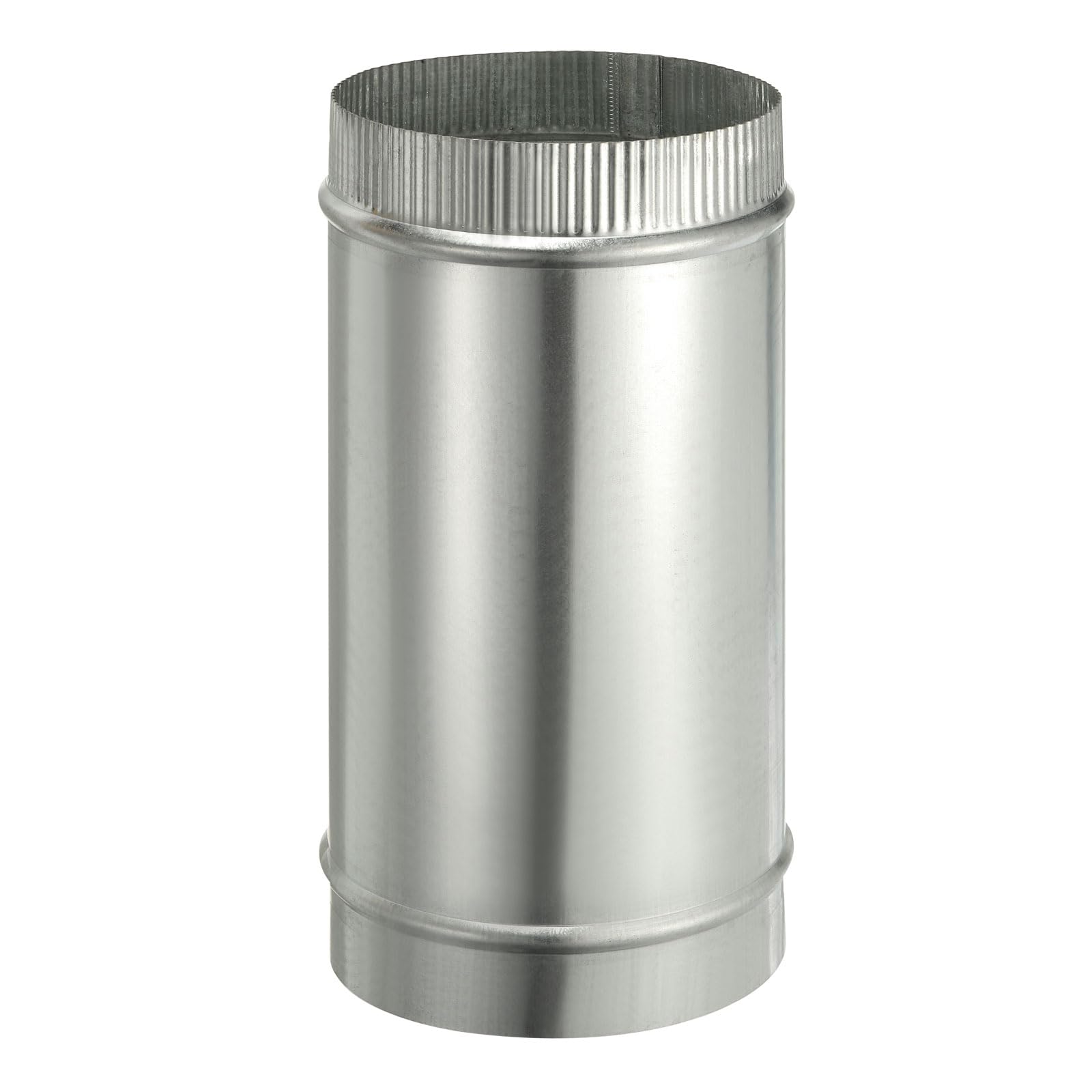 PATIKIL 6 x 12 Inch Round Dryer Duct, 1PCS Galvanized Steel Crimped Straight Air Vent Duct Extension Coupler Pipe Adapter Connector for HVAC Dryer Hood Ventilation Chimney, Silver โ image 1