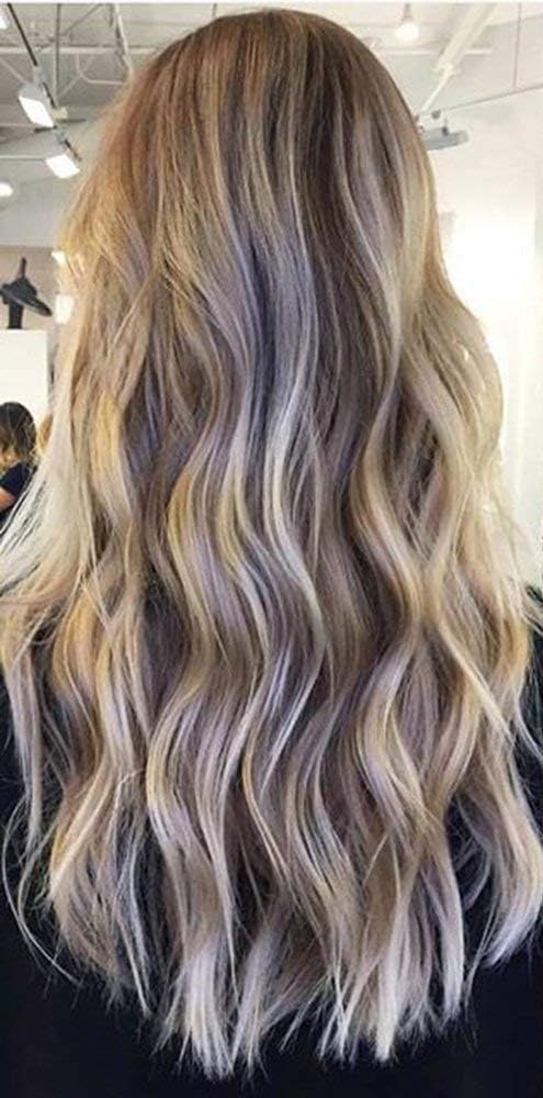 Ugeat 18inch Easy Loop Micro Beads Straight Hair Extensions Human Hair Brazilian #8 Light Brown Mixed #22 Medium Blonde Balayage Micro Beads Human Hair Extensions Natural Hair Weft 50Gram Per Package