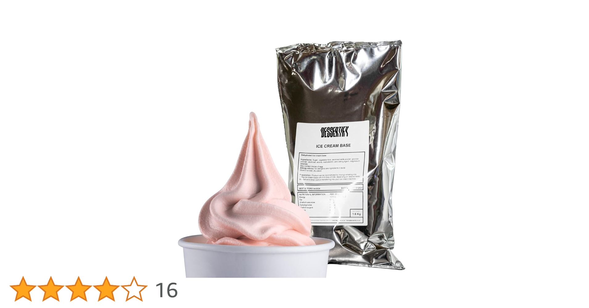 ONERO No Added Sugar | Soft Ice Cream Powder Mix 2.5kg Chocolate