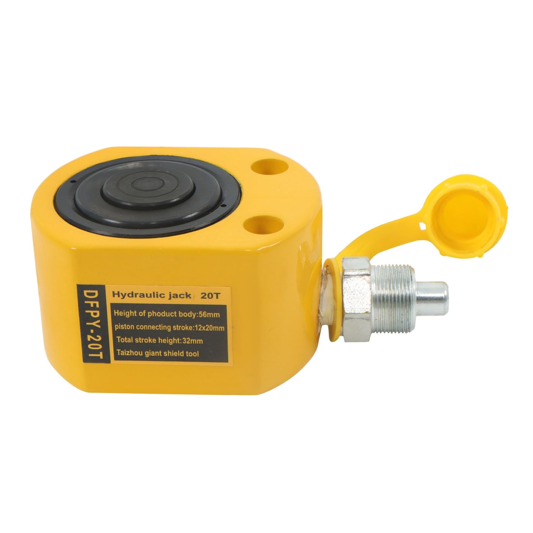 waltyotur 20T Hydraulic Cylinder Jack, Multi-Section 1inch Stroke Low Height Mini Hydraulic Ram Jack, YG-20D Low Profile Lifting Cylinders for Building and Vehicle Maintenance