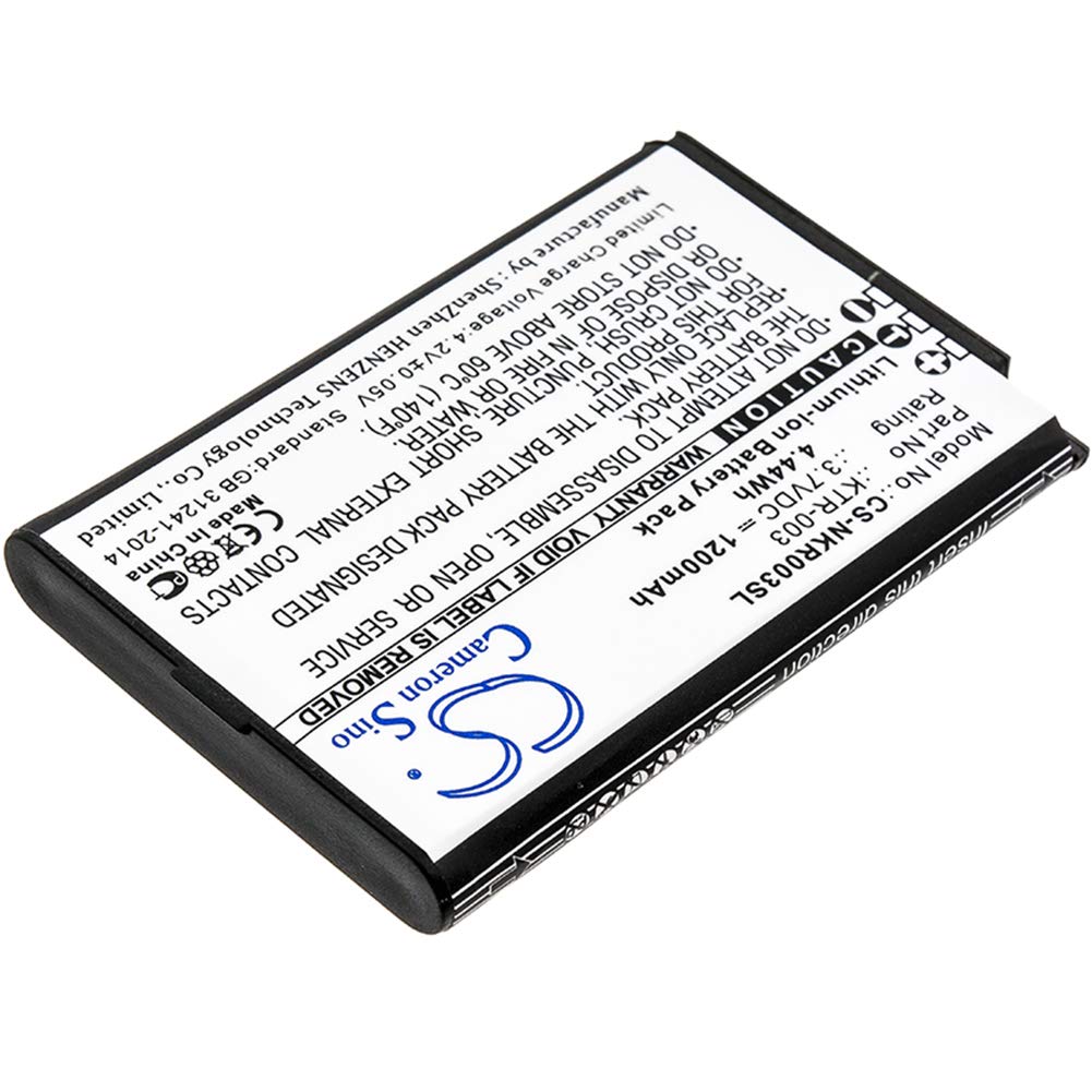CS-NKR003SL Batería 1200mAh Compatible con [Nintendo] MWH710A01, New 3DS, NN3DS sustituye KTR-003