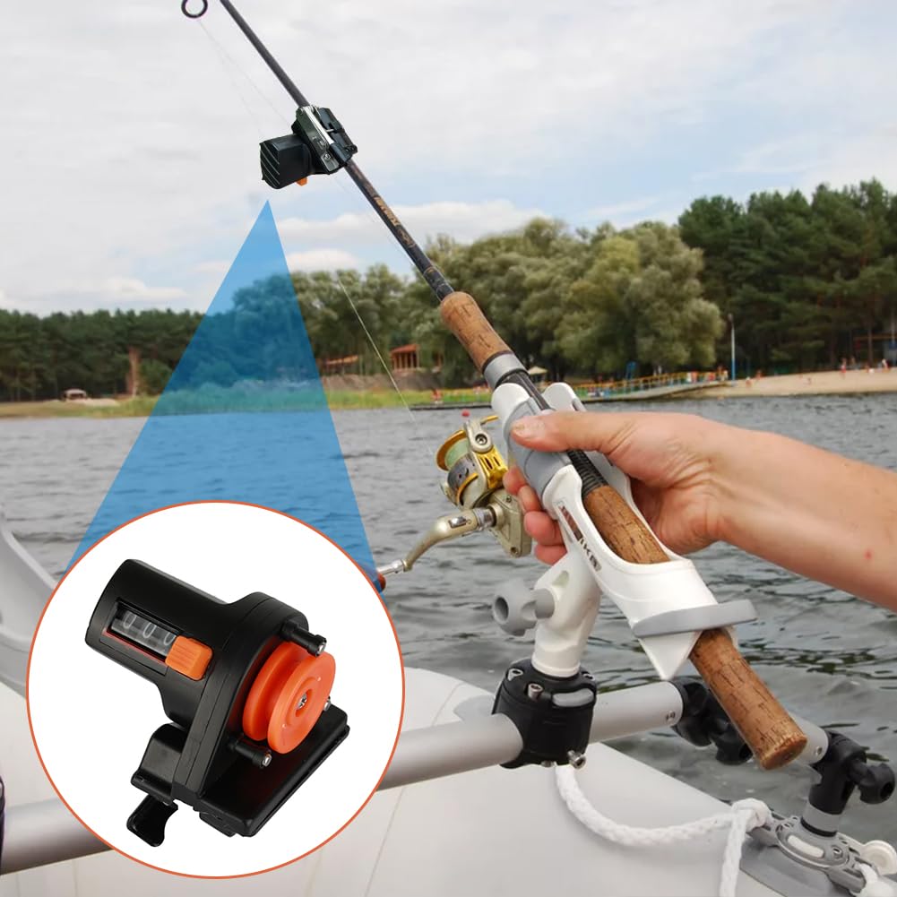 999M Profundidad Electrónico Pesca Carrete Pantalla Digital Longitud Buscador Medidor