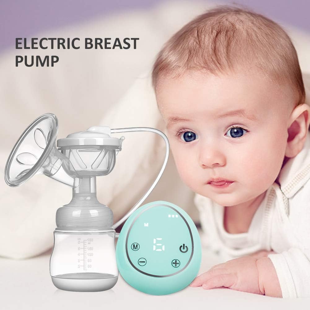 Fuqiduo Pompe à lait électrique, pompe à lait pour sein rechargeable avec 3 modes et 9 niveaux, Pompe à lait maternel ultra-silencieuse, y compris sucette, Compacte, en silicone, pour l'usage en dépla