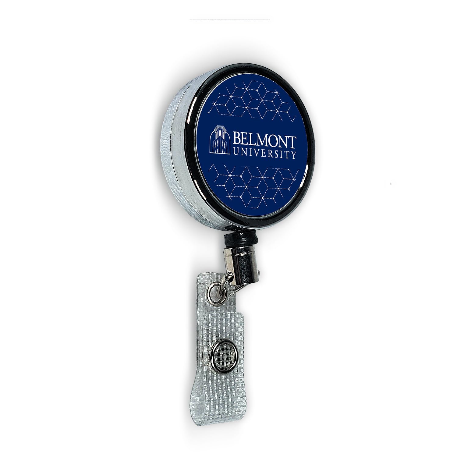 Belmont University Name Badge Reel, ID Badge Reels with Belt Clip, Retractable Badge Reel (Belmont University 10)