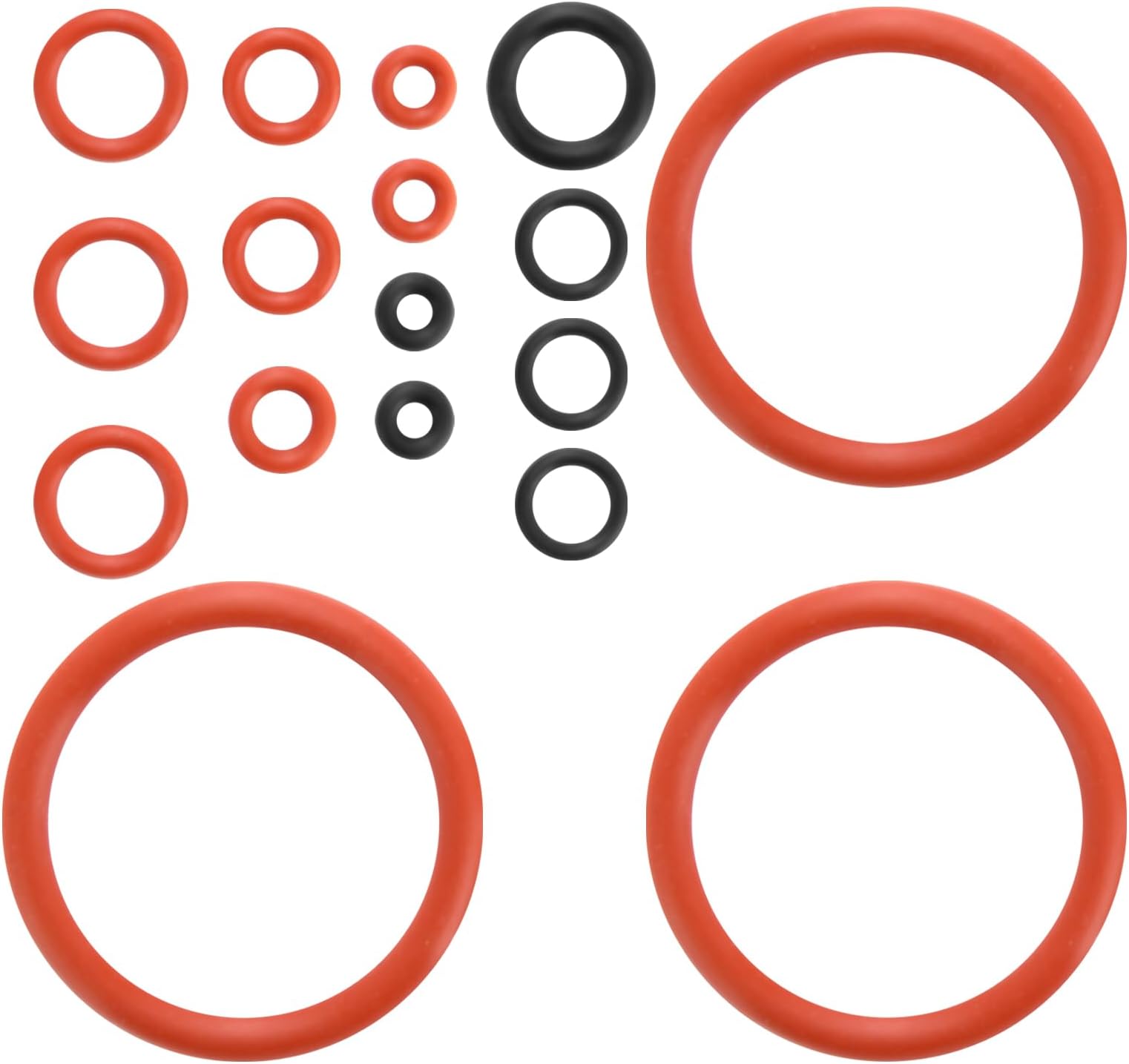 17Pcs Sealing Rings Brewing Group, Support Valve Silicone O-Ring Seal, Filter Replacement, Espresso Machine Seal Compatible for Philips Saeco Spidem Gaggia Coffee Machines