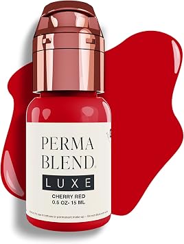 Perma Blend Luxe - Cherry Red - Vegan Lip Tattoo Ink - Deep Red Microblading Pigment with a Cool Base - for Lip Blush & Permanent Makeup - Cruelty-Free 0.5 oz