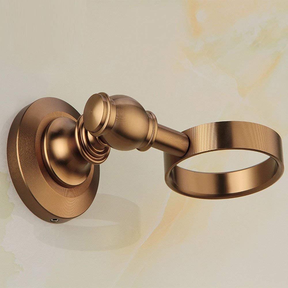 GZZ European-Style Antique Aluminium Halterung und Glas Zahnputzbecher Set, Home Badezimmer an der Wand befestigte Metall Anhänger