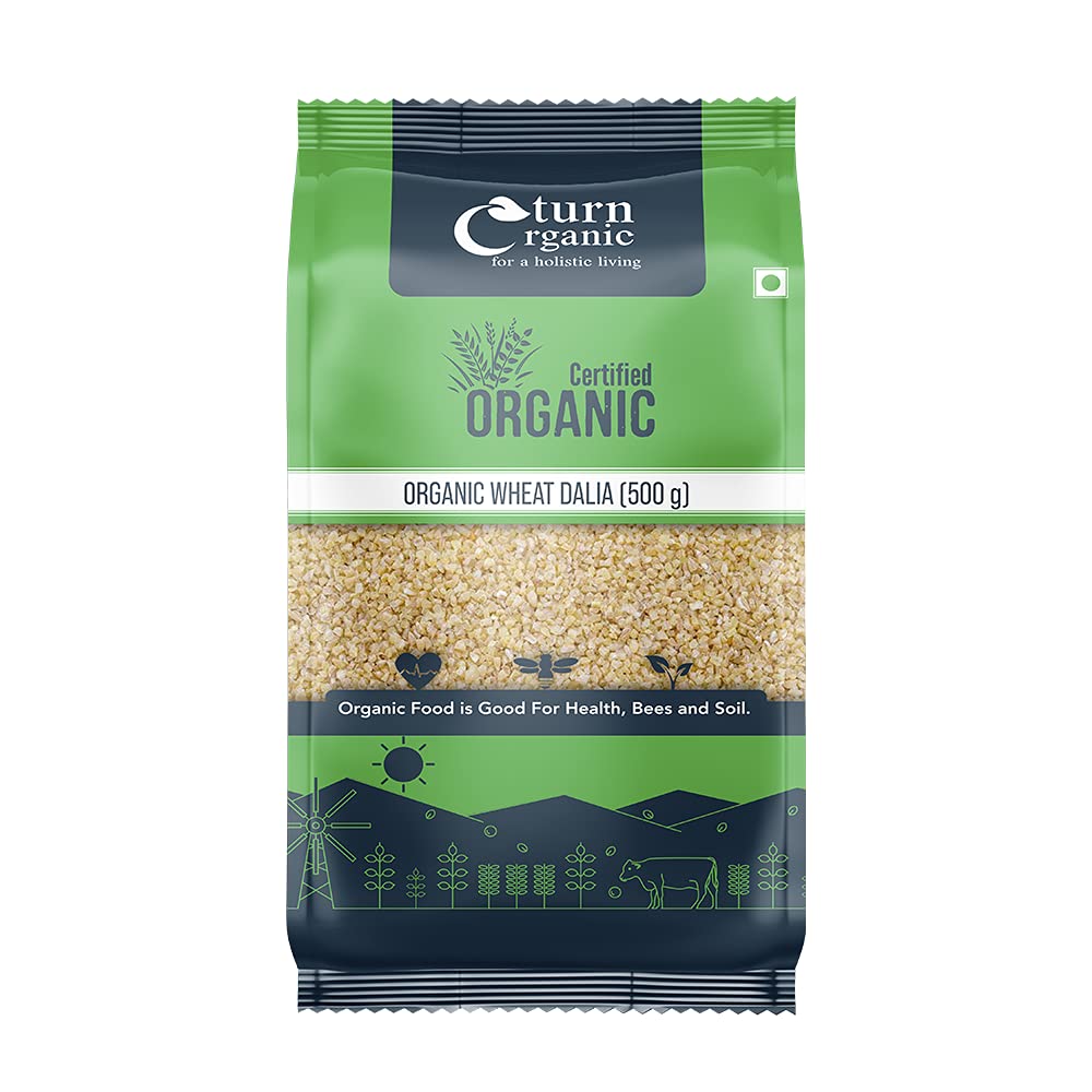 Turn Organic Wheat Dalia, 500g (Pack of 2)
