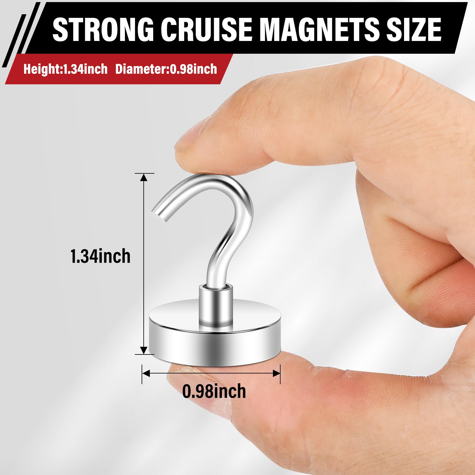 TOP MAGNETS Ganchos magnéticos, imanes de crucero de 80 libras, ganchos magnéticos para crucero, paquete de 12 artículos esenciales para cabinas de crucero, refrigerador, colgar, pizarra blanca,