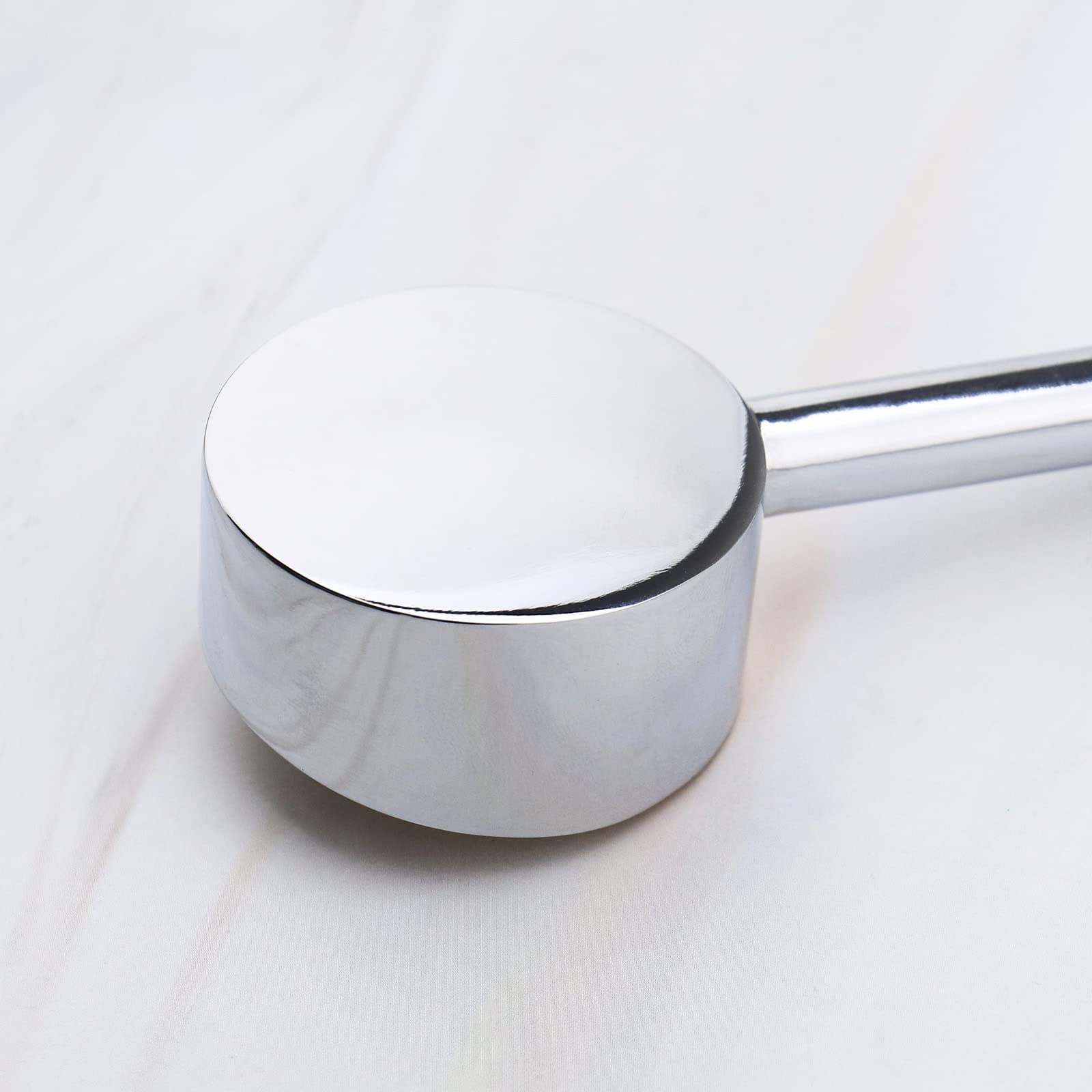 40 mm Enkele handgreep Vervanging Kraangreep met Warme Koude Schroef Kranen Handgrepen voor Keukenkraan Badkamer (Zilver