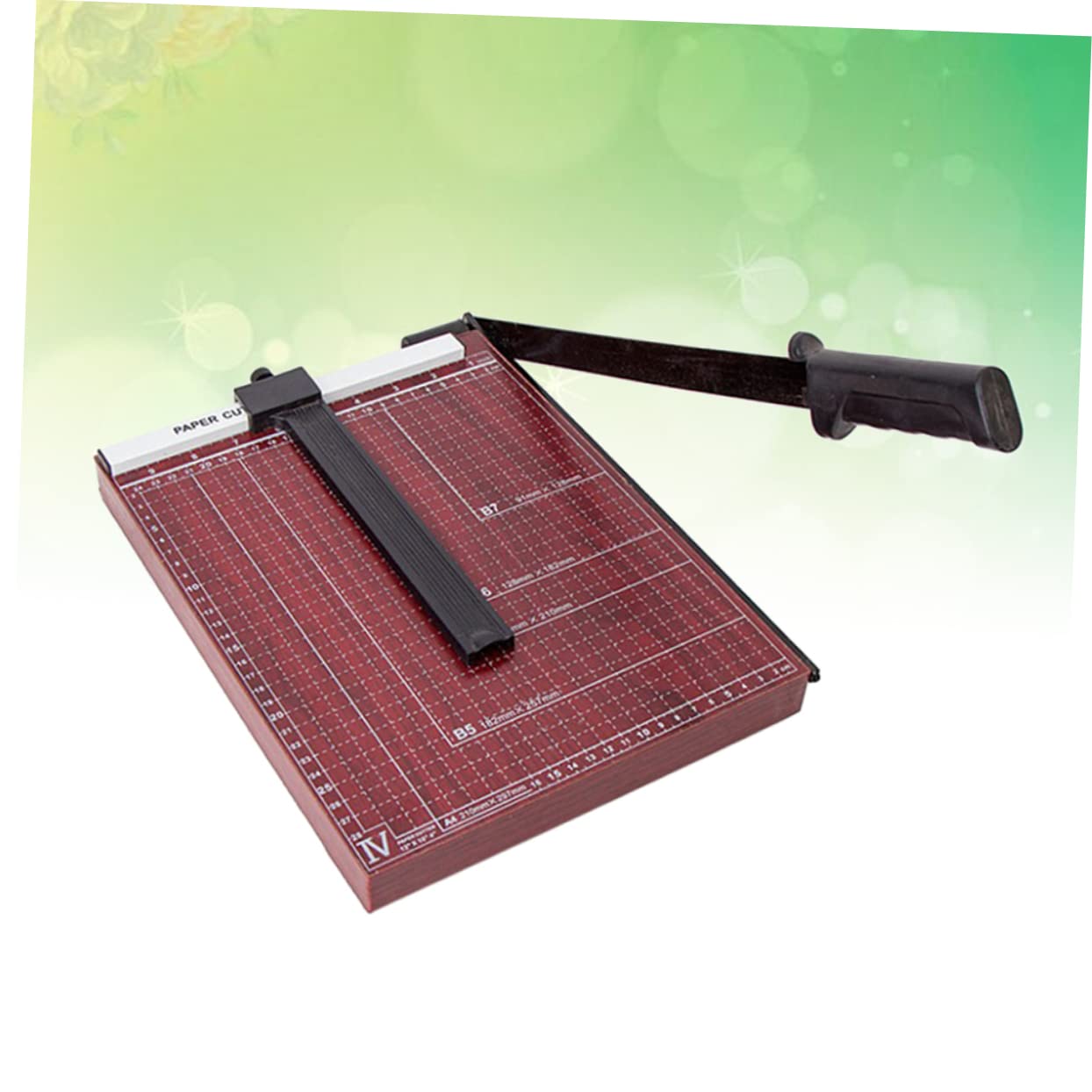 Lurrose Taglierina per Carta Taglierina per Carta Fotografica Ghigliottina con Base in Metallo Robusta Taglio Preciso per Ufficio e Casa Meccanismo di Blocco Automatico
